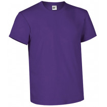 Camiseta violeta de algodón personalizable, con impresión de alta calidad. Sube tu foto, logo o texto y diseña online