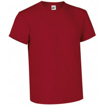 Camiseta roja de algodón personalizable, con impresión de alta calidad. Sube tu foto, logo o texto y diseña online