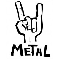 Vinilo Adhesivo cuernos Metal