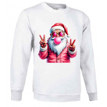Santa Claus Peace and Bubble Gum Sweatshirt | 500 Infinite Creations