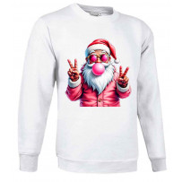 Santa Claus Peace and Bubble Gum Sweatshirt | 500 Infinite Creations