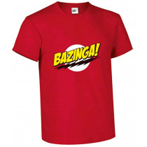 Camiseta roja Bazinga! de Sheldon Cooper de la serie The Big Bang Theory