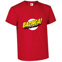 Camiseta roja Bazinga! de Sheldon Cooper de la serie The Big Bang Theory